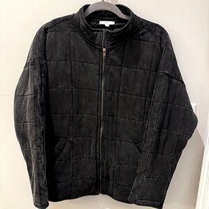 Women’s Quilted Oversized Jacket (faded black)